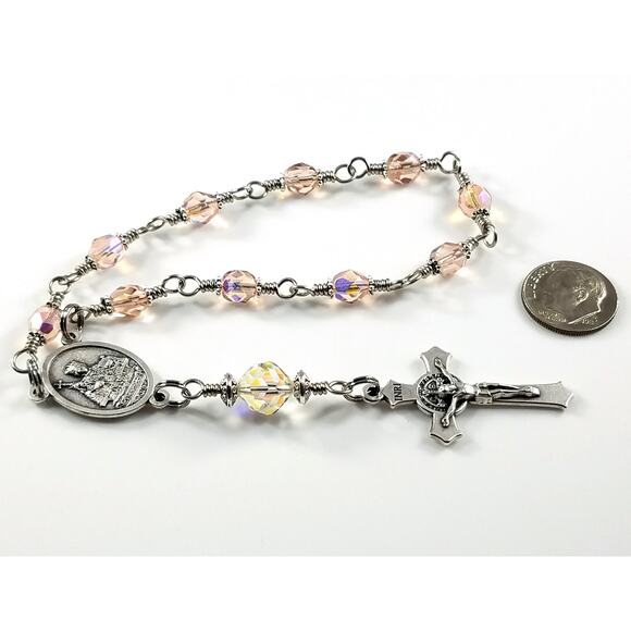 St. Agatha One Decade Rosary, Fighting Breast Cancer Rosary, Handmade Rosary - Picture 10 of 10